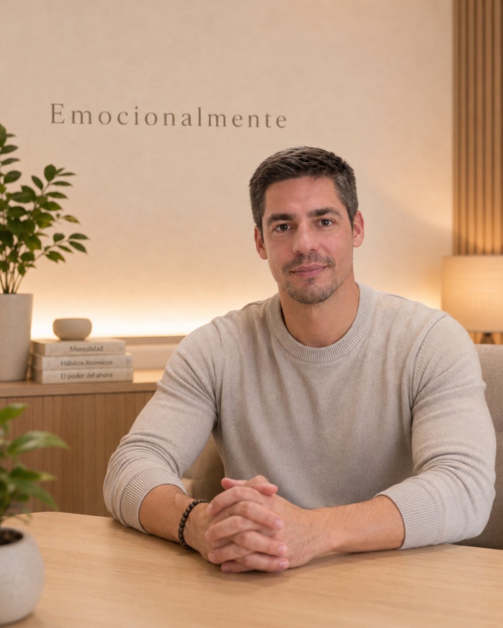 Javier Garcés en su espacio de aprendizaje emocional profundo